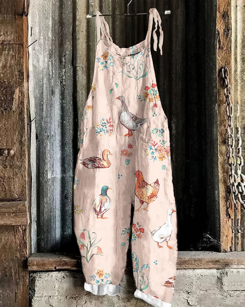 Vibrant Floral Women's Romper Suit
