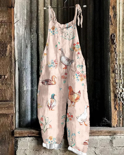 Vibrant Floral Women's Romper Suit