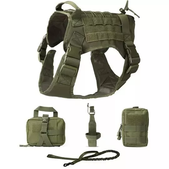 Military No-Pull Tactical Dog Harness Vest