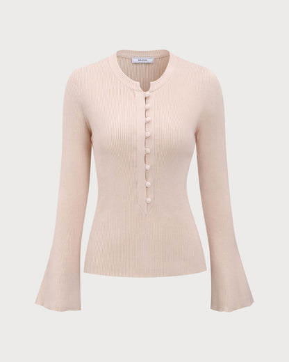 Edith | Relaxed Fit Ribbed Holiday Knit Top