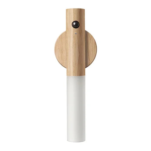 Rotatable Wooden LED Wall Lamp - Magnetic Detachable & Stepless Dimming Rechargeable Wall Light