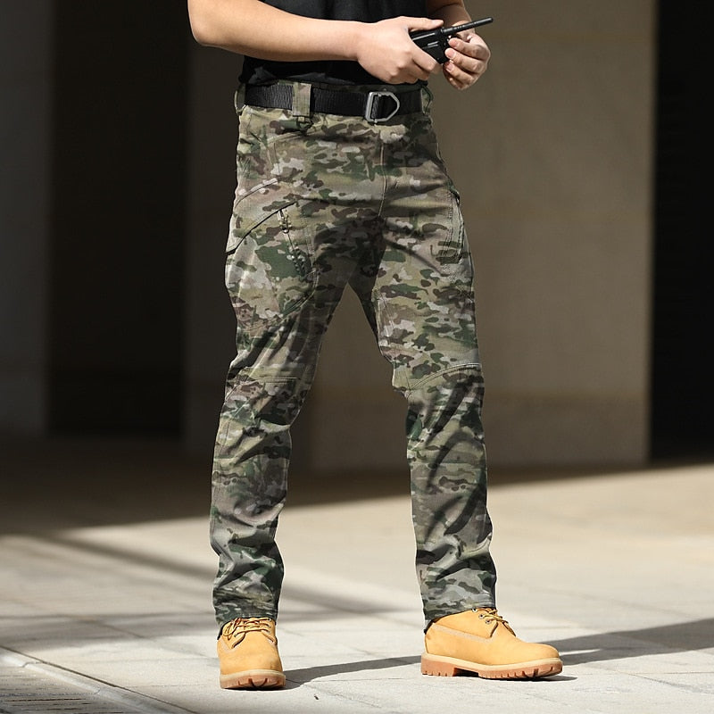 Men's Cargo Pants Tactical Trousers Classic Multi Pocket Straight Leg Solid Color Comfort