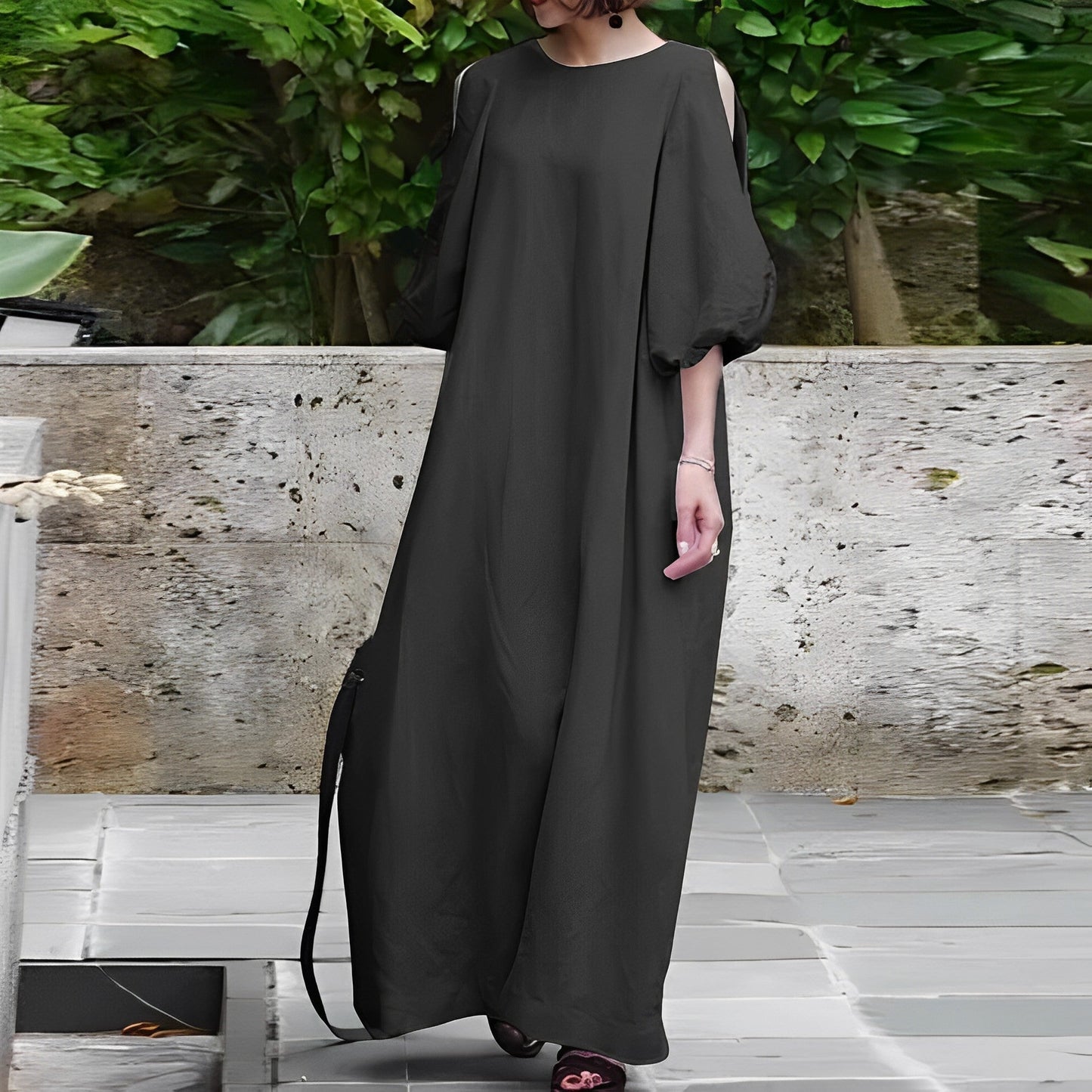 Comfortable Summer Dress for Women with Ruffle Sleeves - OutfitLondon