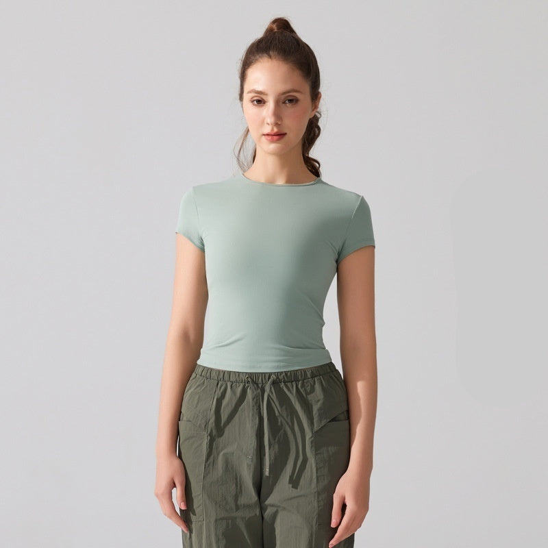 Women's Lightweight Breathable Cotton Yoga T-Shirt