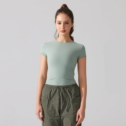 Women's Lightweight Breathable Cotton Yoga T-Shirt