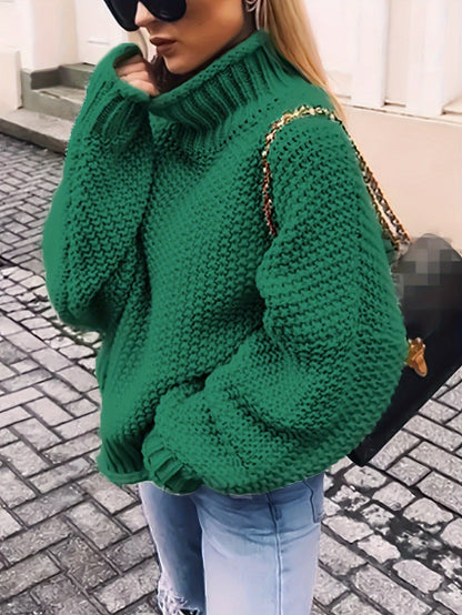 Warm Women's Cable Knit Long Sweater