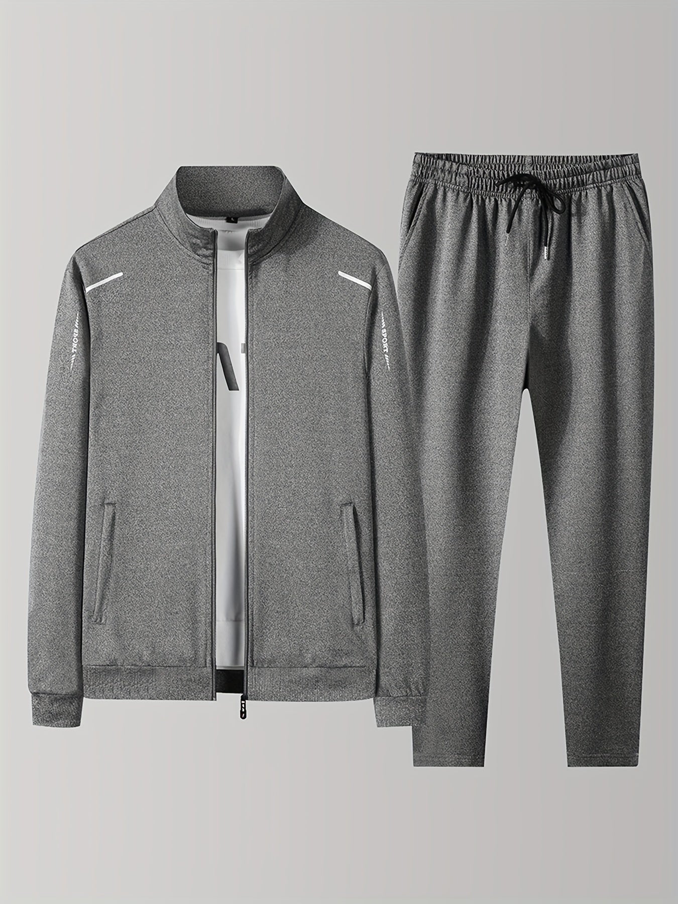 Men's Athletic Track Suit Jacket and Pants Set