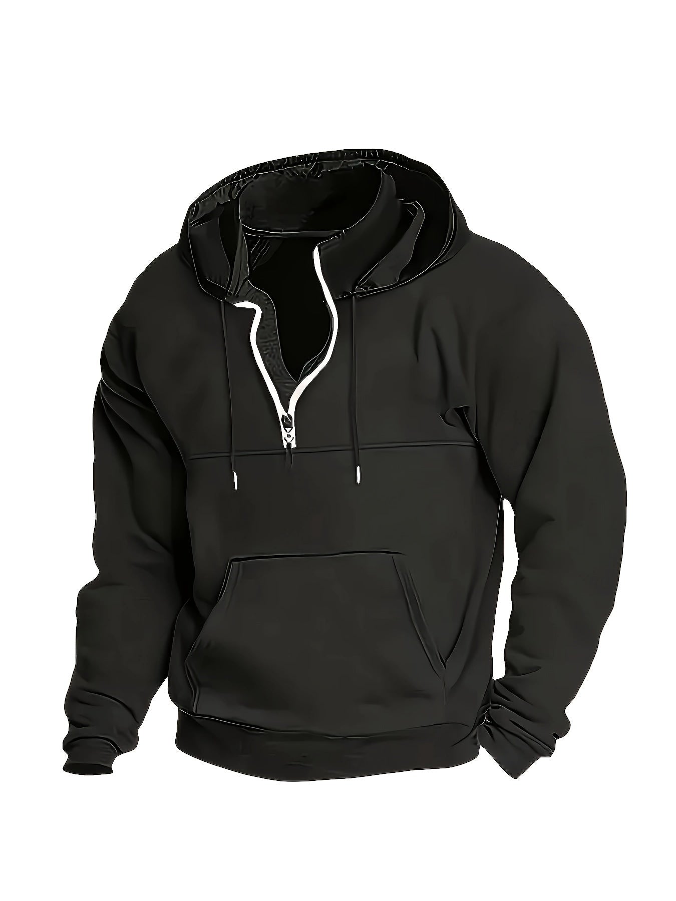 Men's Cozy Thermal Quarter Zip Pullover Sweater - OutfitLondon