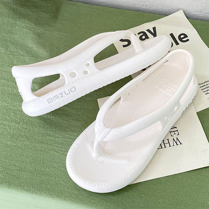 New couple solid color thong sandals (Unisex )