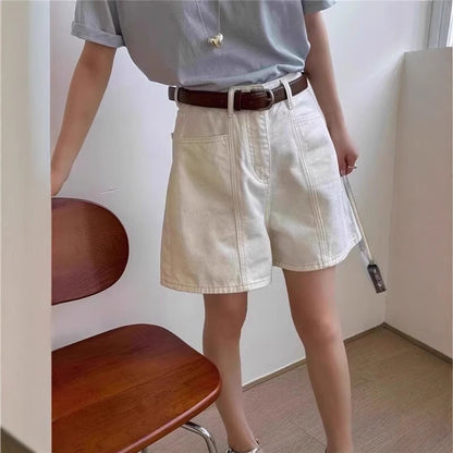 Women's Casual Cotton Cropped Relaxed-Fit Bermuda Shorts