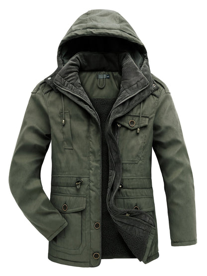 Warm Mens Heavy Parka Coat