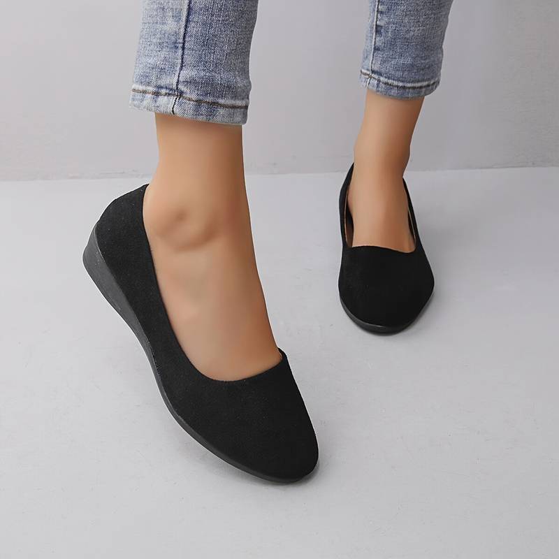 Comfortable Low Flat Slip-On Shoes - OutfitLondon