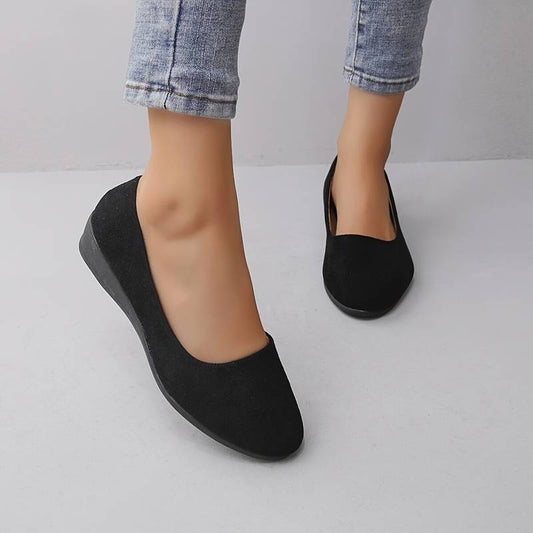 Comfortable Low Flat Slip-On Shoes - OutfitLondon