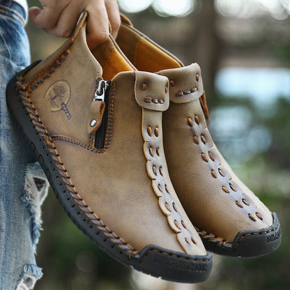 Men's Barefoot Shoes Handmade Slip Resistant Ankle Boots