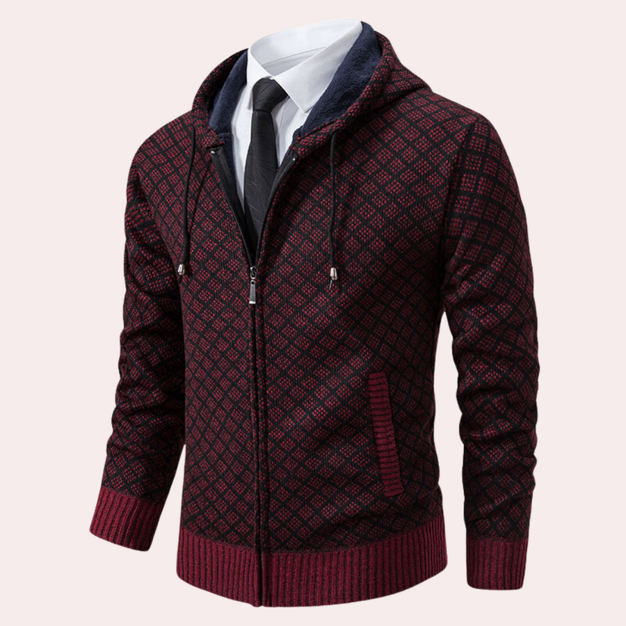 Stylish Men's Knit Hoodie Sweater
