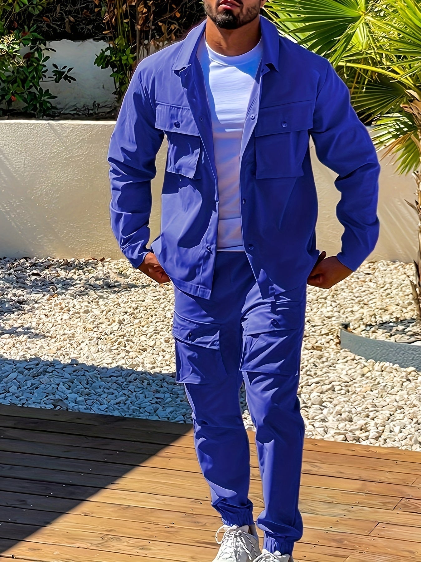 Soft Mens Casual Zipper Jacket Tracksuit With Pockets