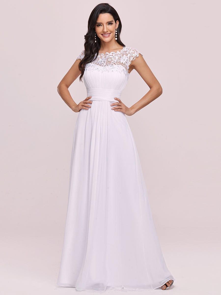 Elara | Lace Cap Sleeve Maxi Bridesmaid Dress Mother of the Bride Outfits