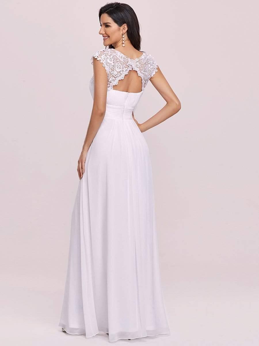 Elara | Lace Cap Sleeve Maxi Bridesmaid Dress Mother of the Bride Outfits