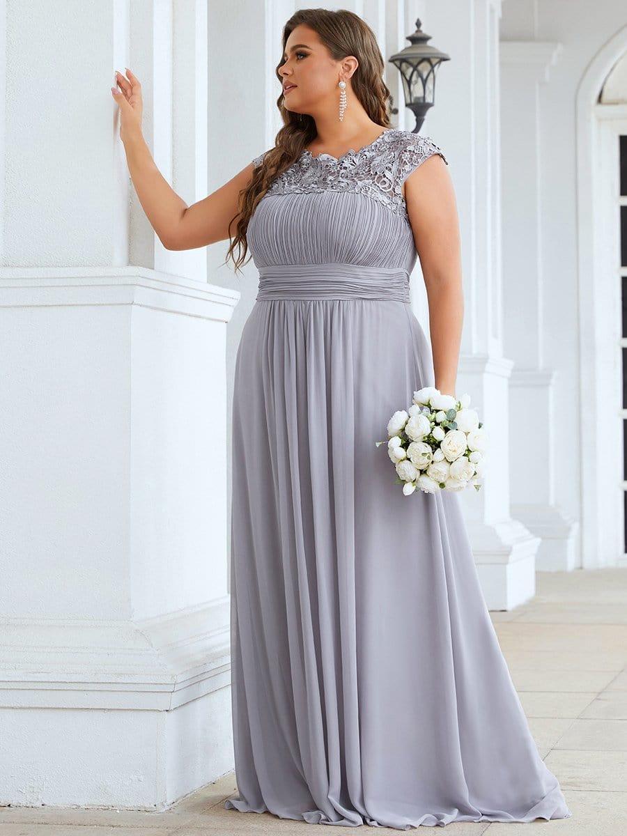 Elara | Lace Cap Sleeve Maxi Bridesmaid Dress Mother of the Bride Outfits
