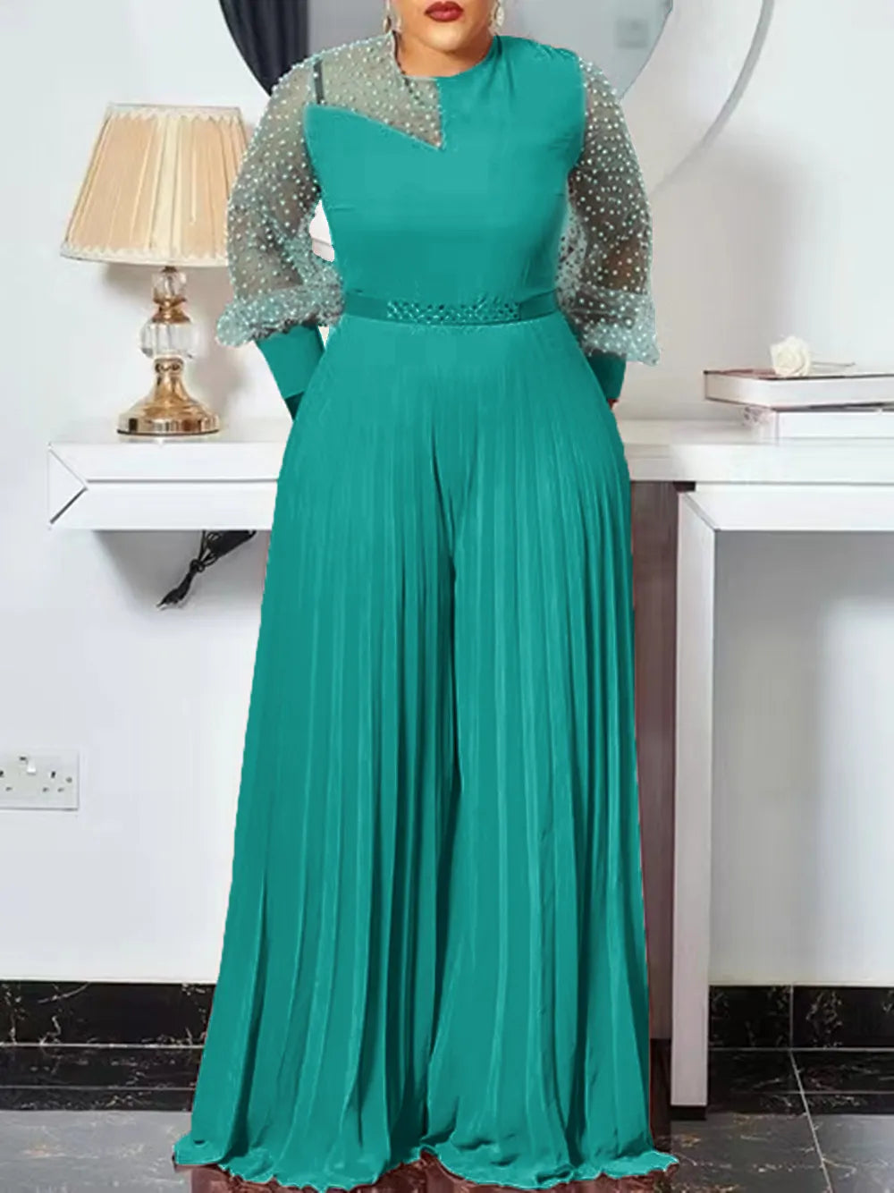 Flattering Ruffled Jumpsuit for Curvy Women