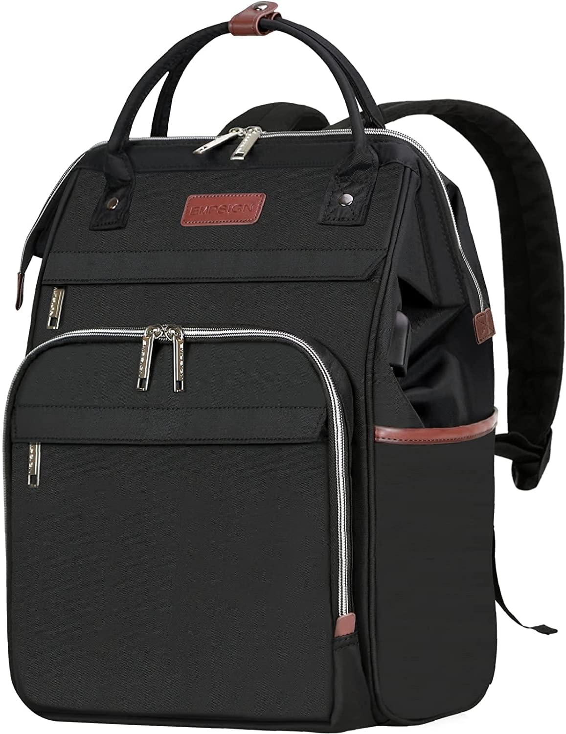 Waterproof Expandable Laptop Bag with Anti-Theft USB Pocket