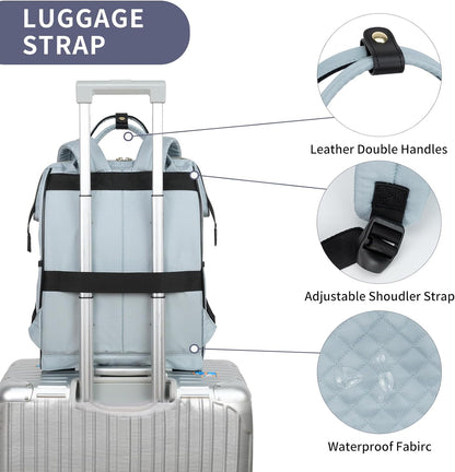 Waterproof Expandable Laptop Bag with Anti-Theft USB Pocket