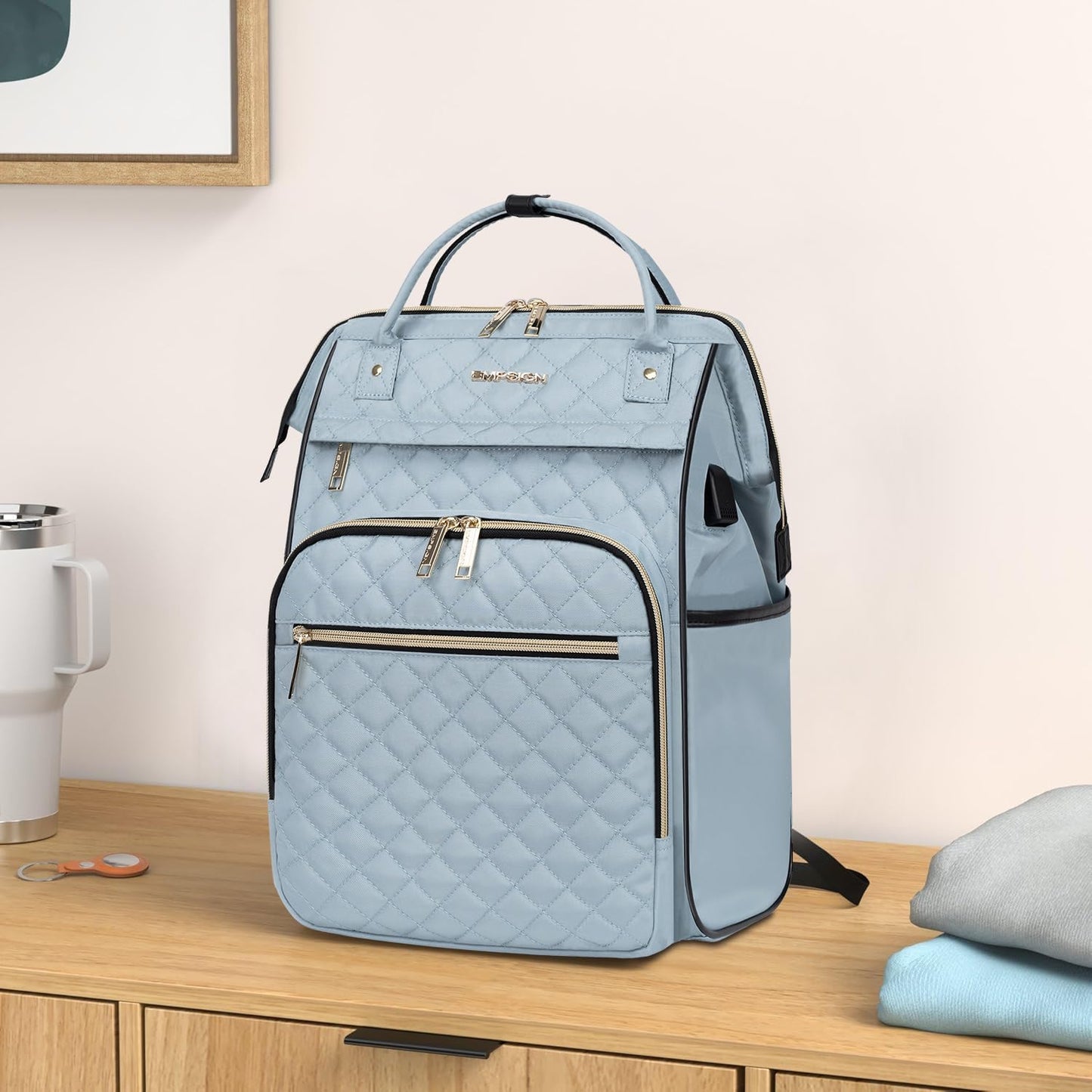 Waterproof Expandable Laptop Bag with Anti-Theft USB Pocket - OutfitLondon