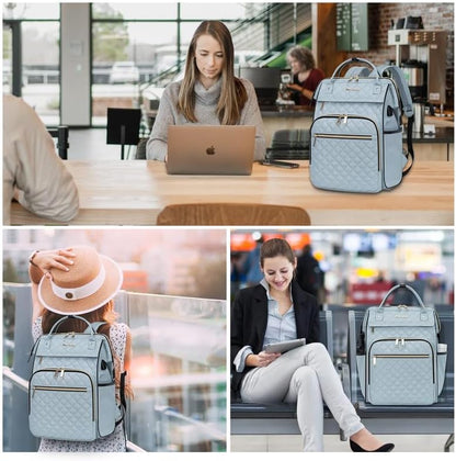 Waterproof Expandable Laptop Bag with Anti-Theft USB Pocket