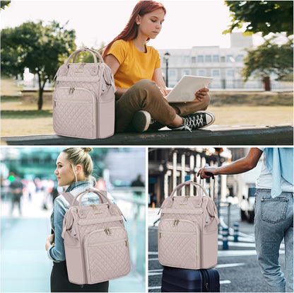 Waterproof Expandable Laptop Bag with Anti-Theft USB Pocket