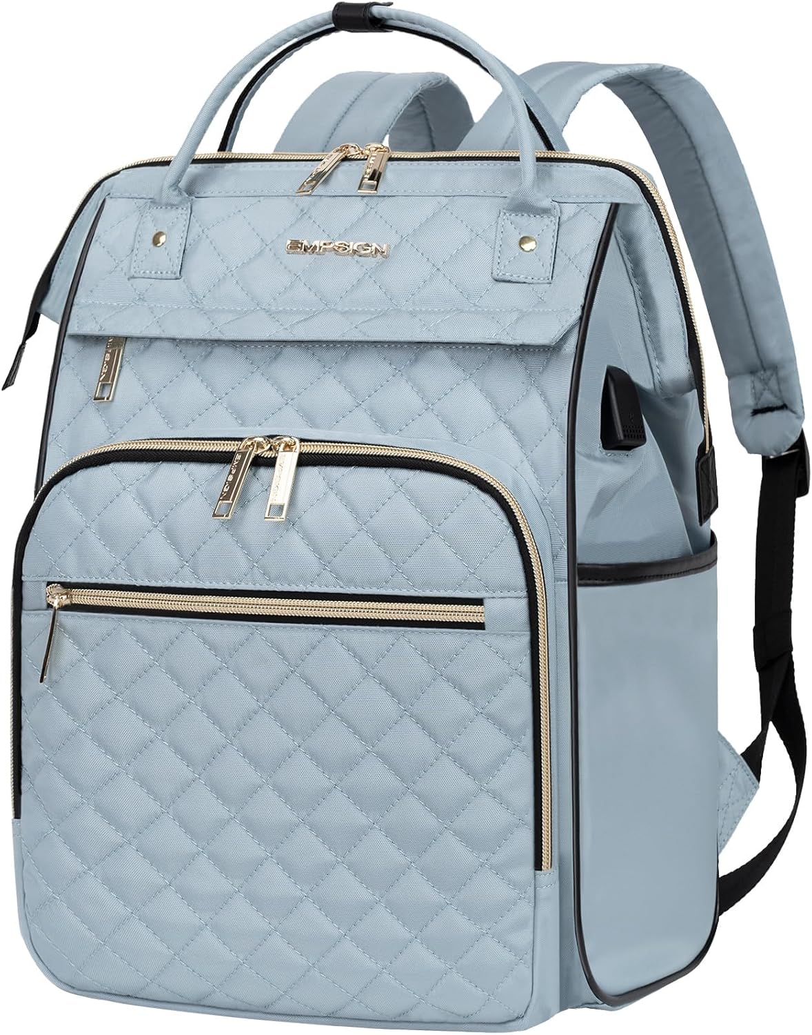 Waterproof Expandable Laptop Bag with Anti-Theft USB Pocket