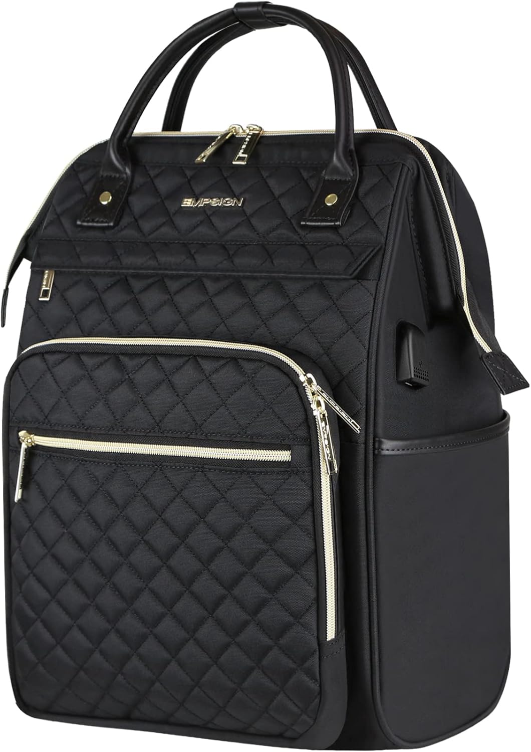 Waterproof Expandable Laptop Bag with Anti-Theft USB Pocket