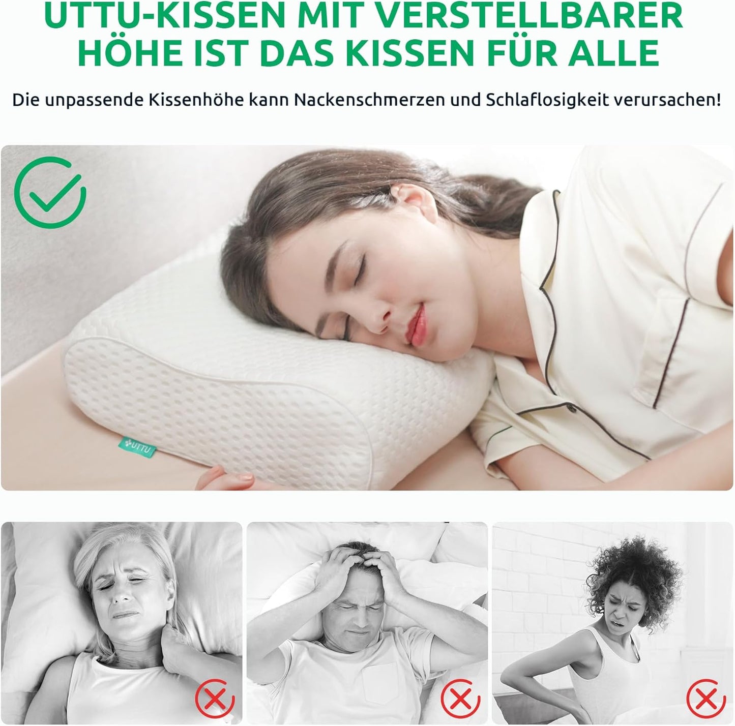 Ergonomic Memory Foam Pillow for Ultimate Neck Support