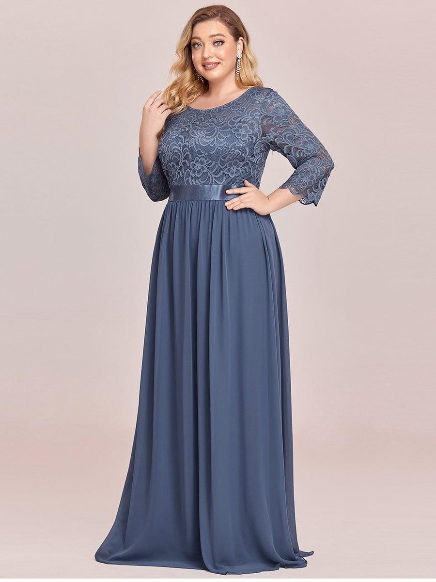 Eva | Ruched Waist A-Line Lace Mother of the Bride Outfits