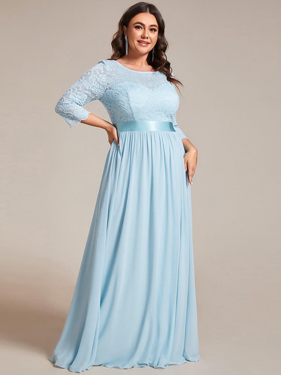 Eva | Ruched Waist A-Line Lace Mother of the Bride Outfits
