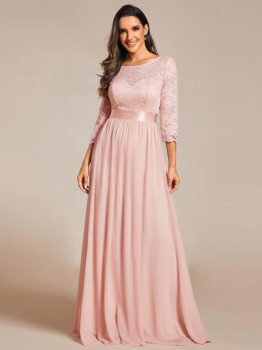 Eva | Ruched Waist A-Line Lace Mother of the Bride Outfits