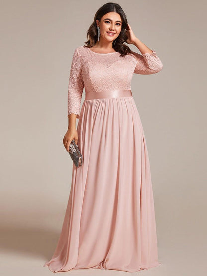 Eva | Ruched Waist A-Line Lace Mother of the Bride Outfits
