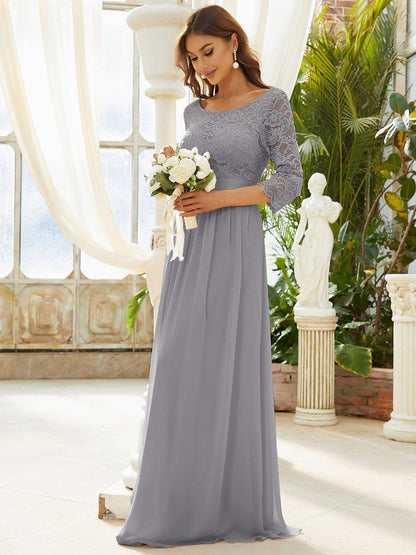 Eva | Ruched Waist A-Line Lace Mother of the Bride Outfits