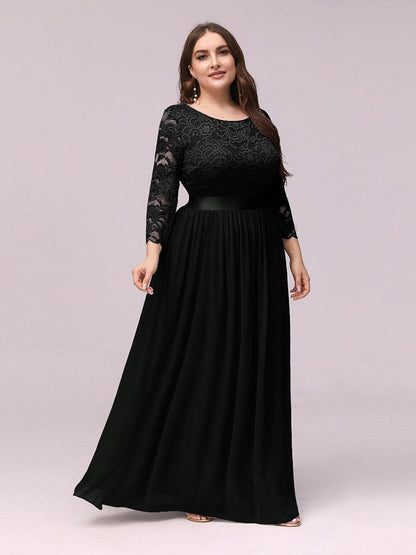 Eva | Ruched Waist A-Line Lace Mother of the Bride Outfits