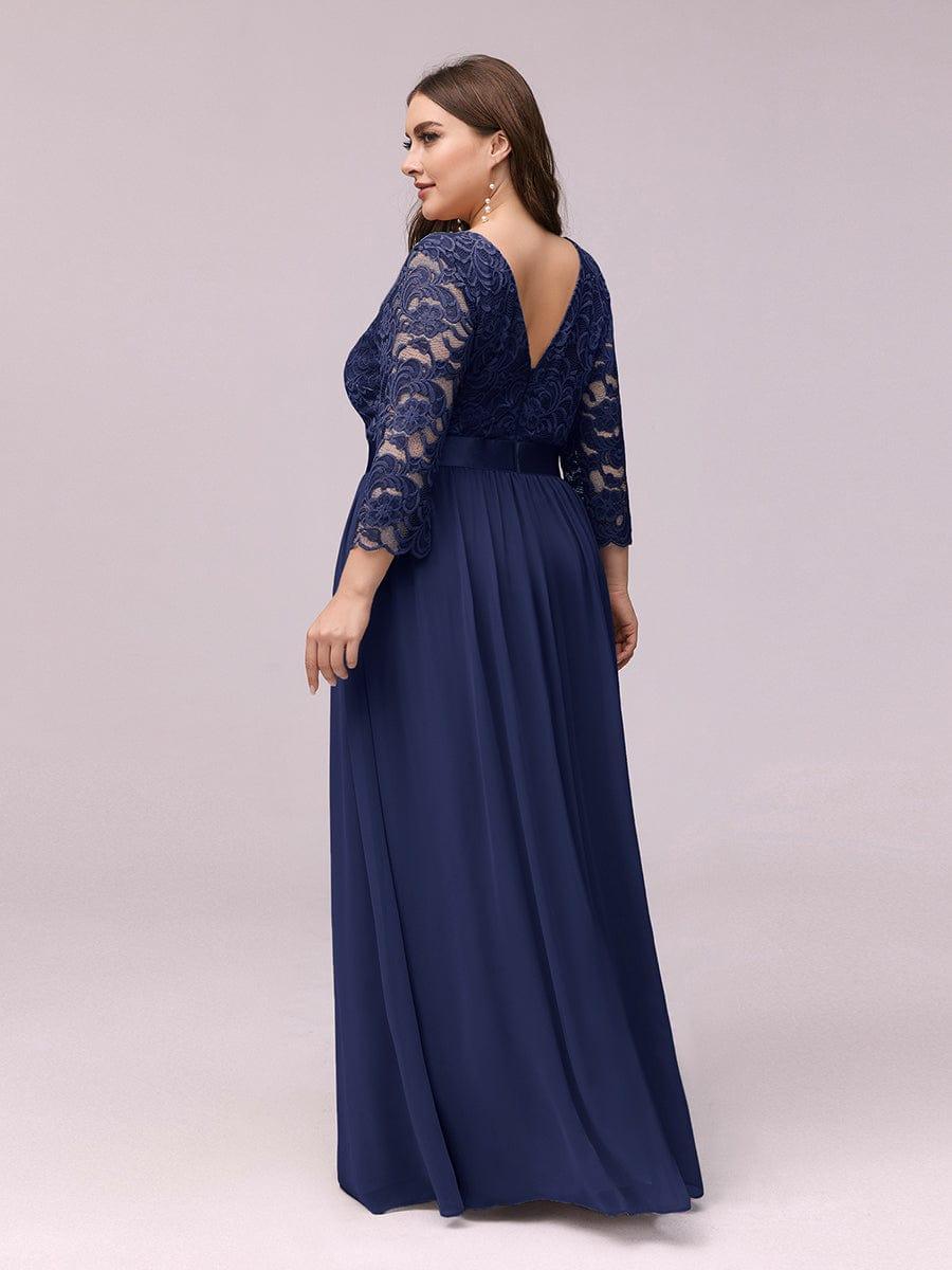 Eva | Ruched Waist A-Line Lace Mother of the Bride Outfits