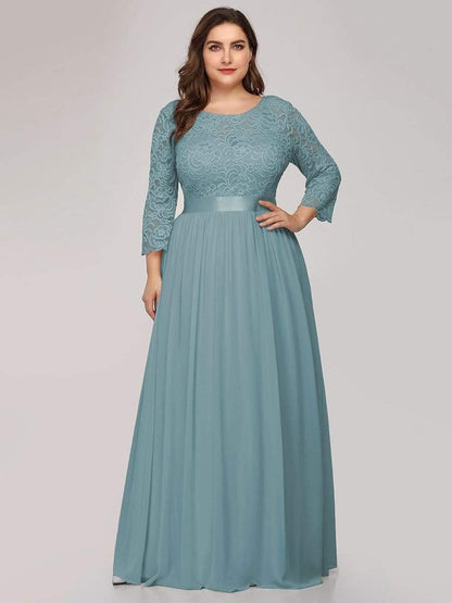 Eva | Ruched Waist A-Line Lace Mother of the Bride Outfits