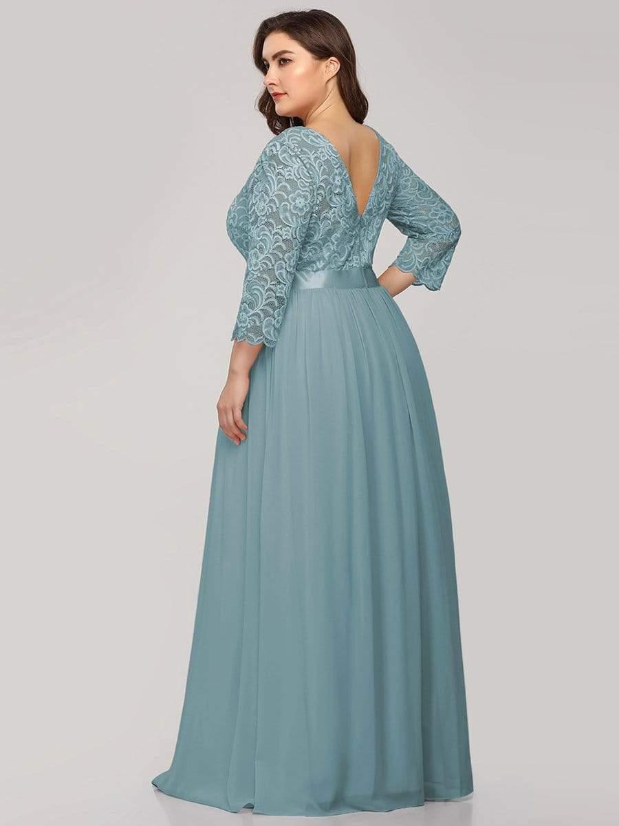Eva | Ruched Waist A-Line Lace Mother of the Bride Outfits