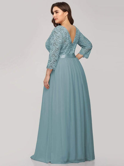 Eva | Ruched Waist A-Line Lace Mother of the Bride Outfits
