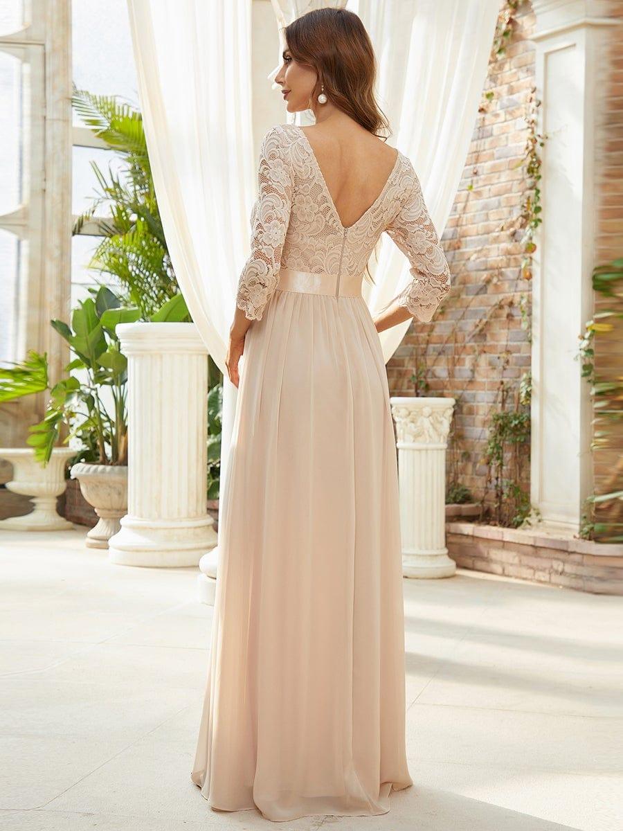 Eva | Ruched Waist A-Line Lace Mother of the Bride Outfits
