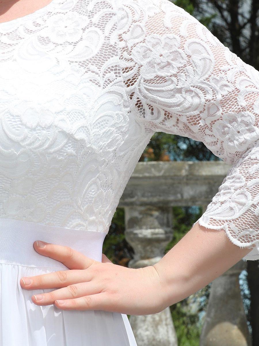 Eva | Ruched Waist A-Line Lace Mother of the Bride Outfits