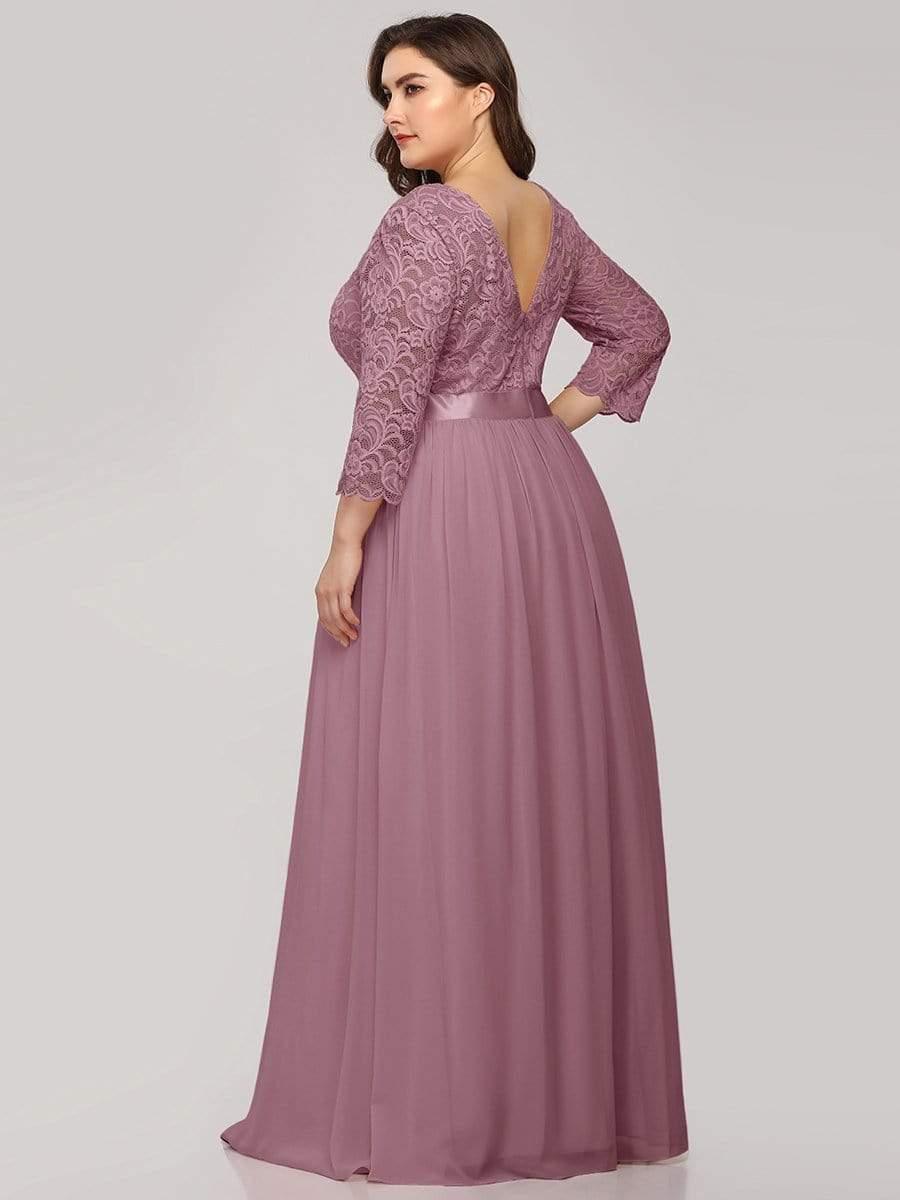 Eva | Ruched Waist A-Line Lace Mother of the Bride Outfits