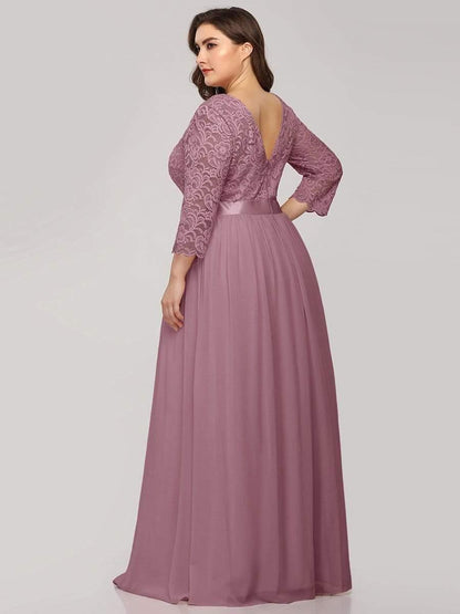 Eva | Ruched Waist A-Line Lace Mother of the Bride Outfits