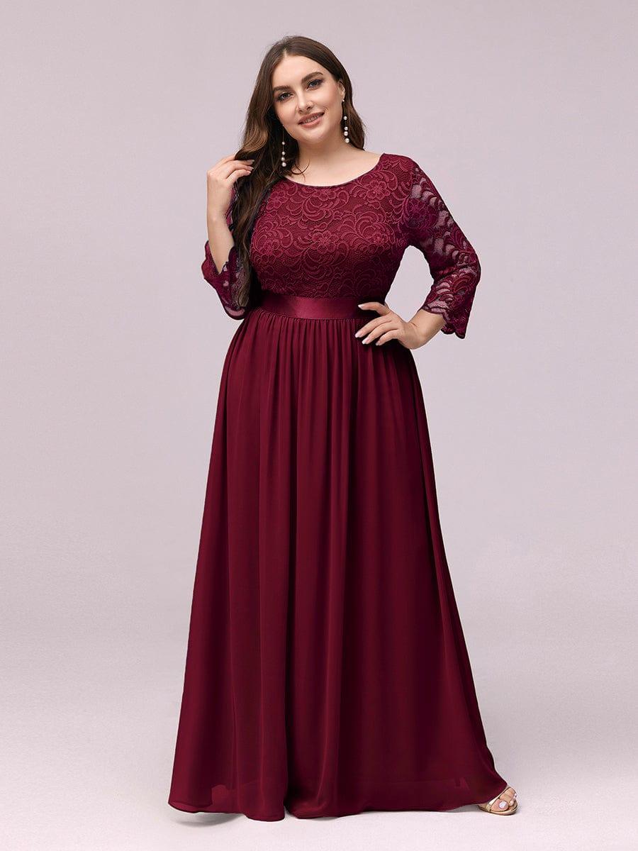 Eva | Ruched Waist A-Line Lace Mother of the Bride Outfits