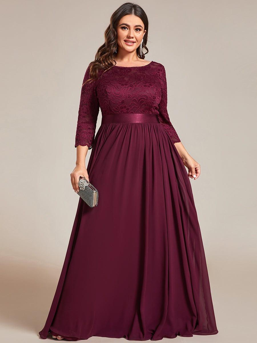 Eva | Ruched Waist A-Line Lace Mother of the Bride Outfits