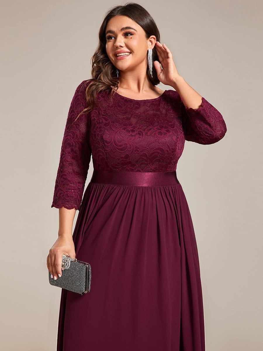 Eva | Ruched Waist A-Line Lace Mother of the Bride Outfits
