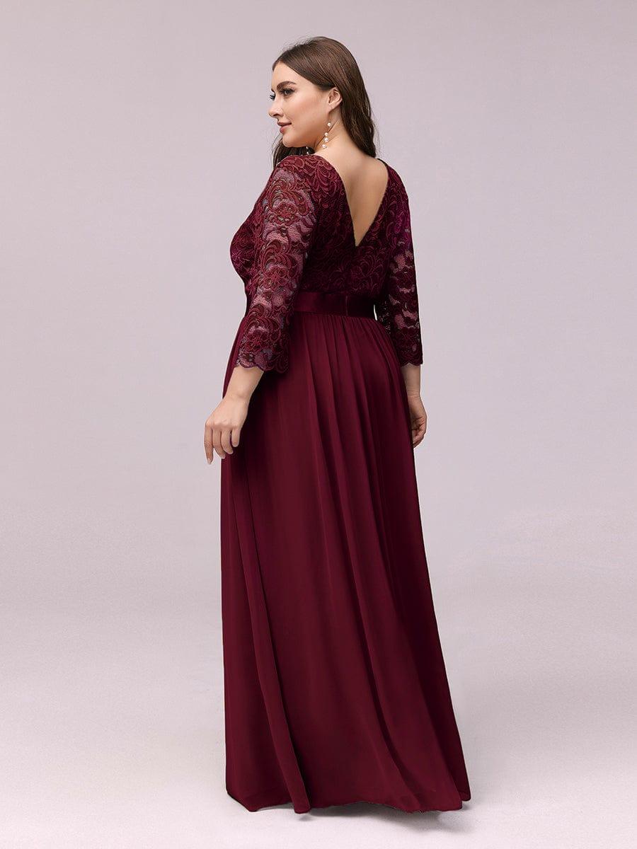 Eva | Ruched Waist A-Line Lace Mother of the Bride Outfits